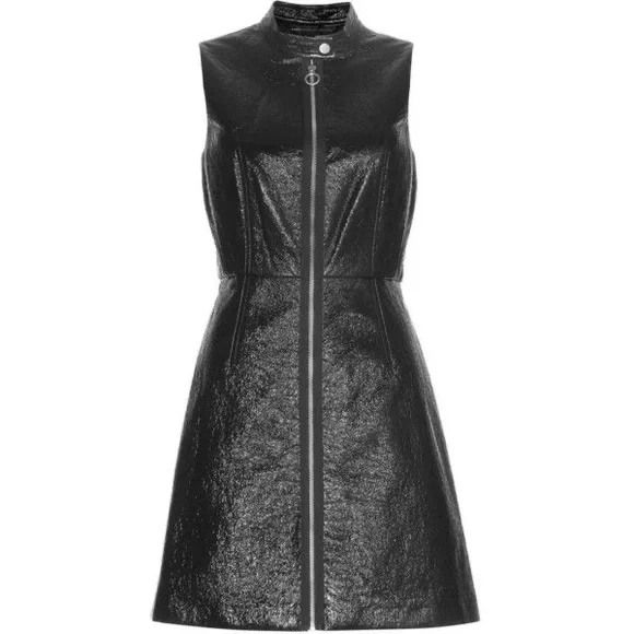 Marc by marc jacobs coated crinkle pleather dress New without tags size 6 - Picture 2 of 8